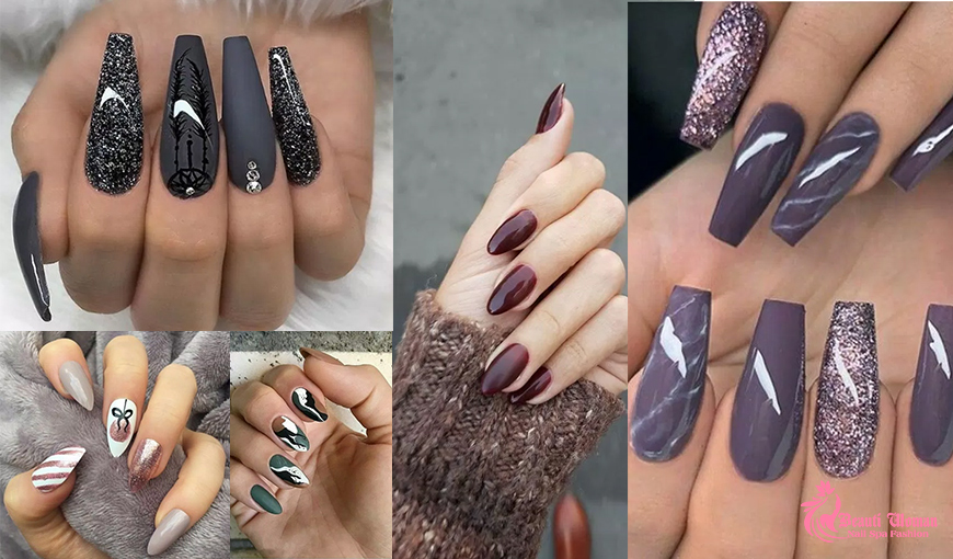beautiful sexy nail model for winter